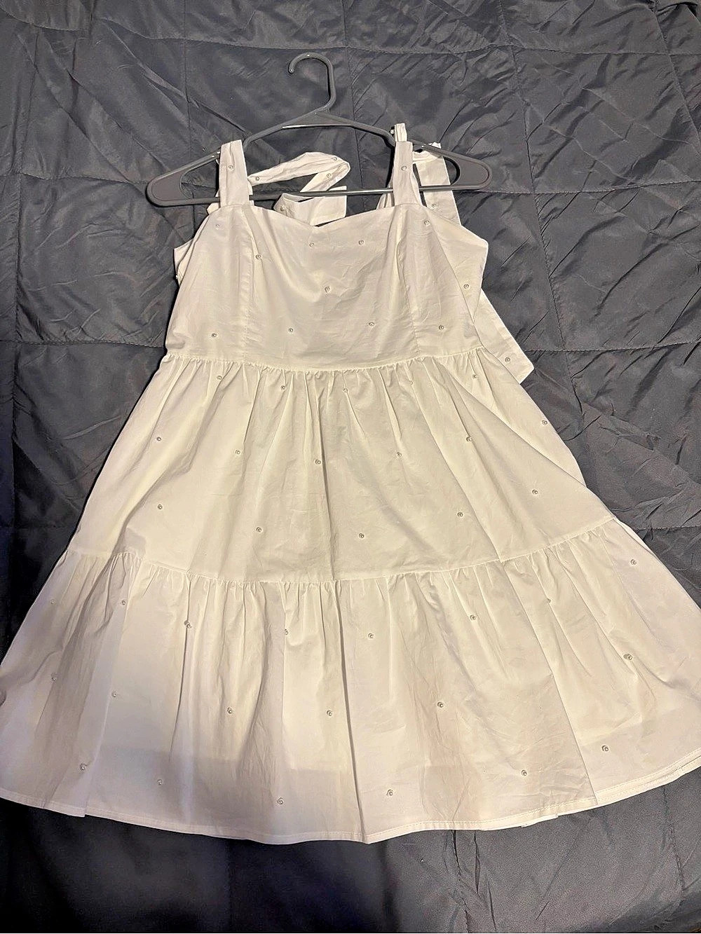 Peach Love White Sundress Size M Like New - Picture 1 of 3